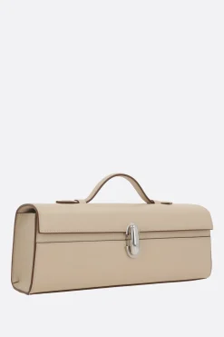 Borse A Mano>SAVETTE borsa a mano Slim Symmetry Pochette in pelle liscia Neutro