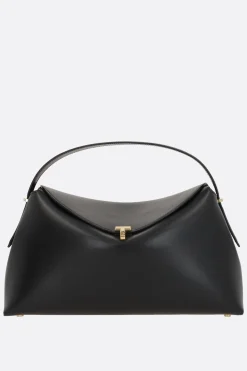 Borse A Mano>TOTEME borsa a mano T-Lock in pelle liscia Nero