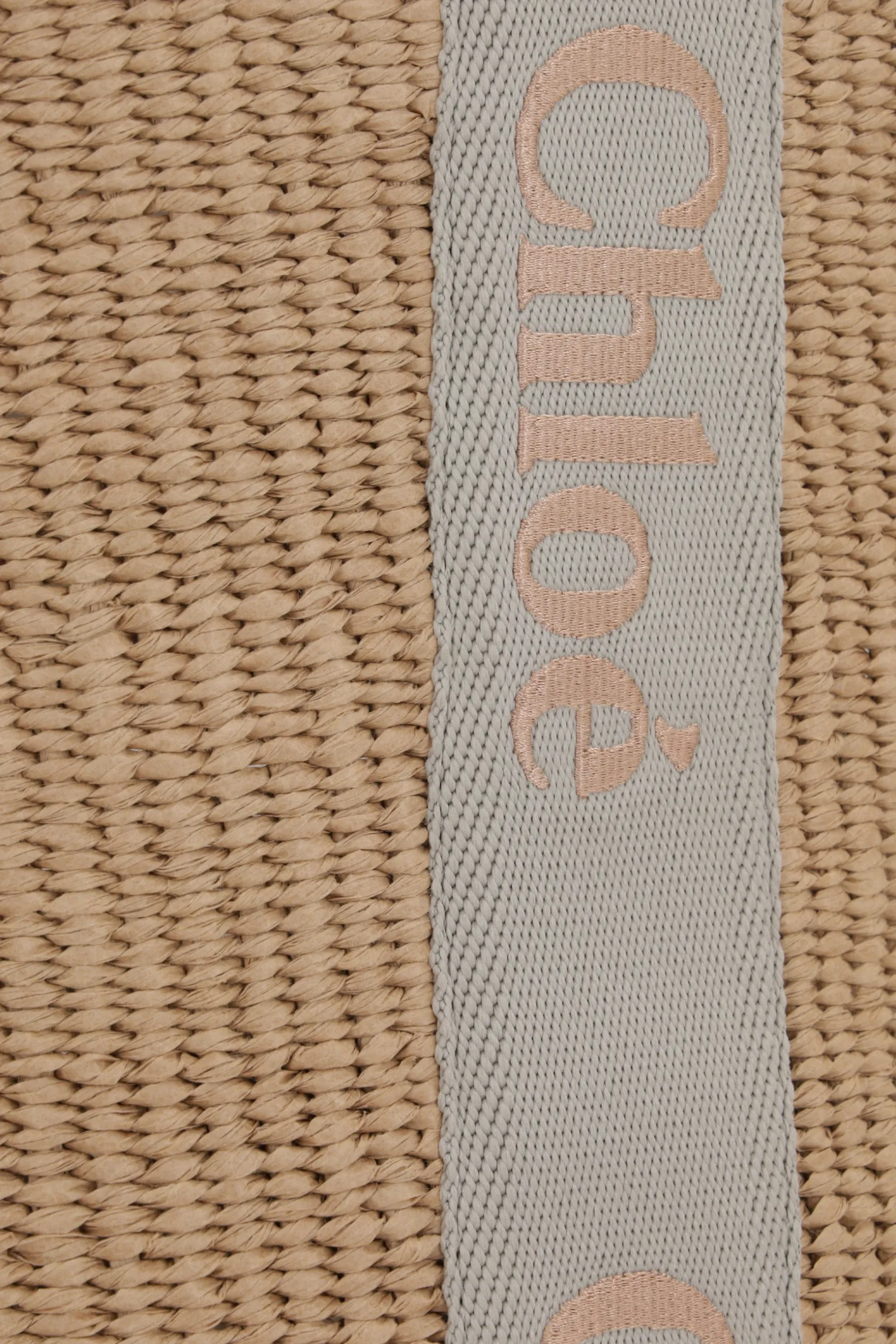 Borse A Mano>CHLOÉ borsa a mano Woody large in carta equo-solidale Neutro