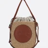 Borse A Mano>CHLOÉ borsa a secchiello Horse Medal small in carta equo-solidale Marrone