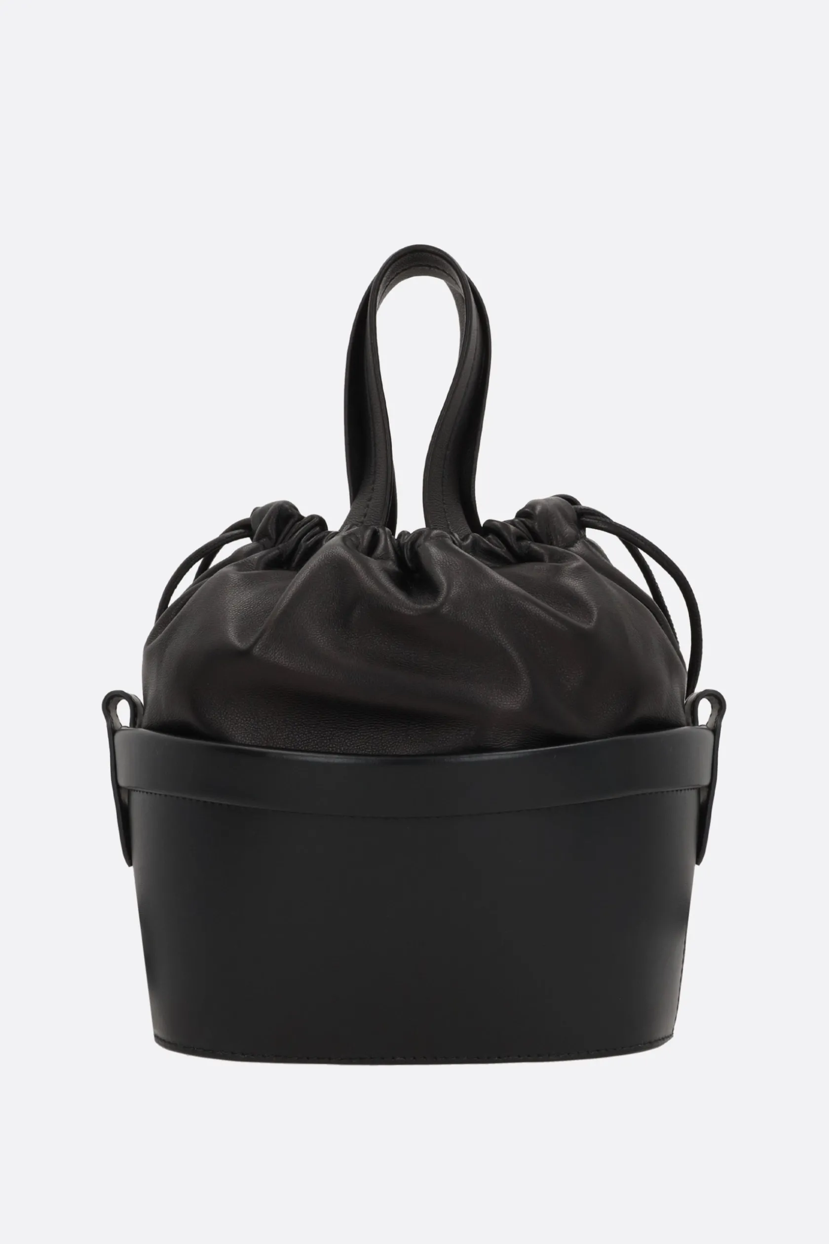Borse A Mano>MAISON MARGIELA borsa a secchiello small in pelle liscia e nappa Nero