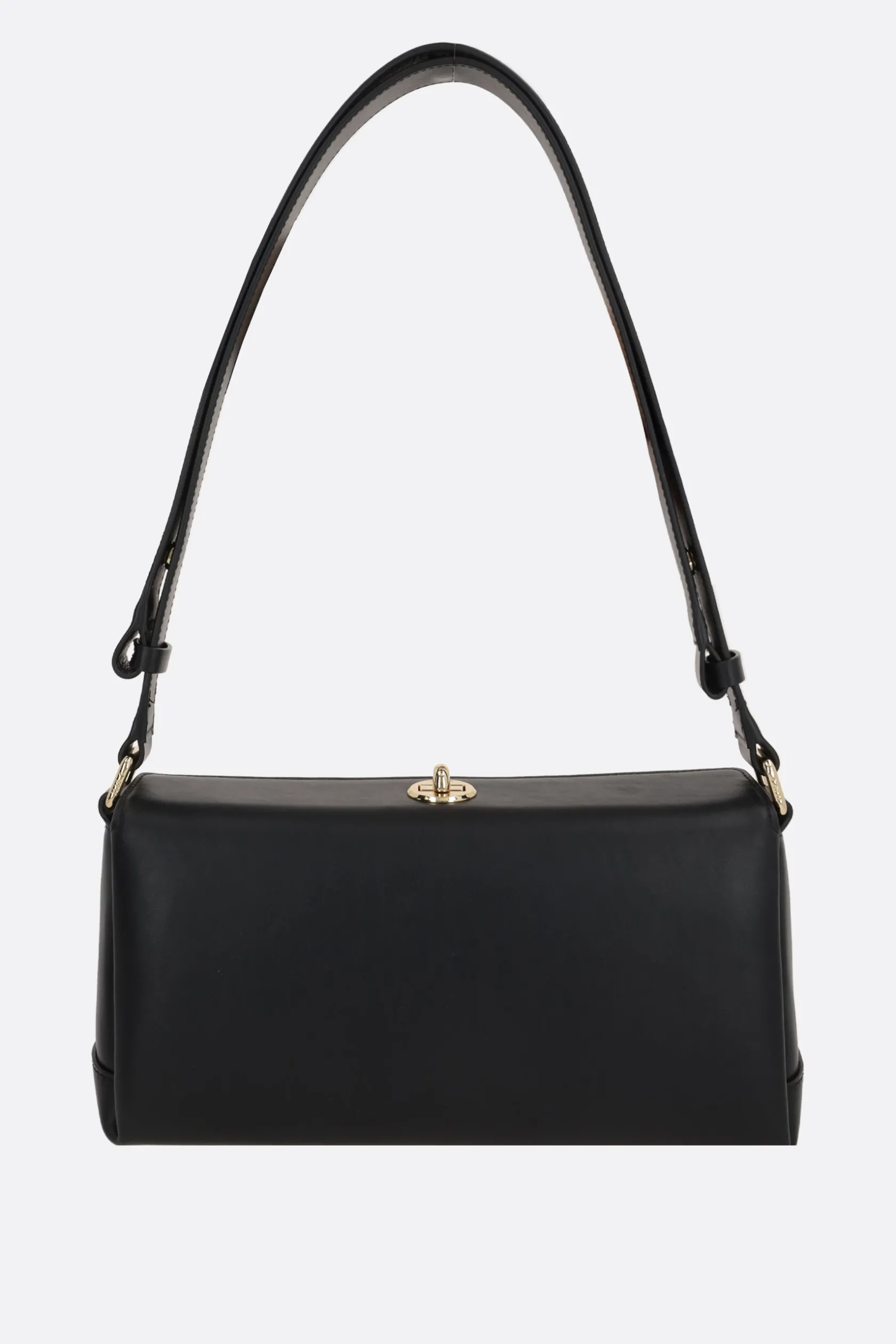 Borse A Tracolla>PLAN C borsa a spalla Baguette in pelle liscia Nero