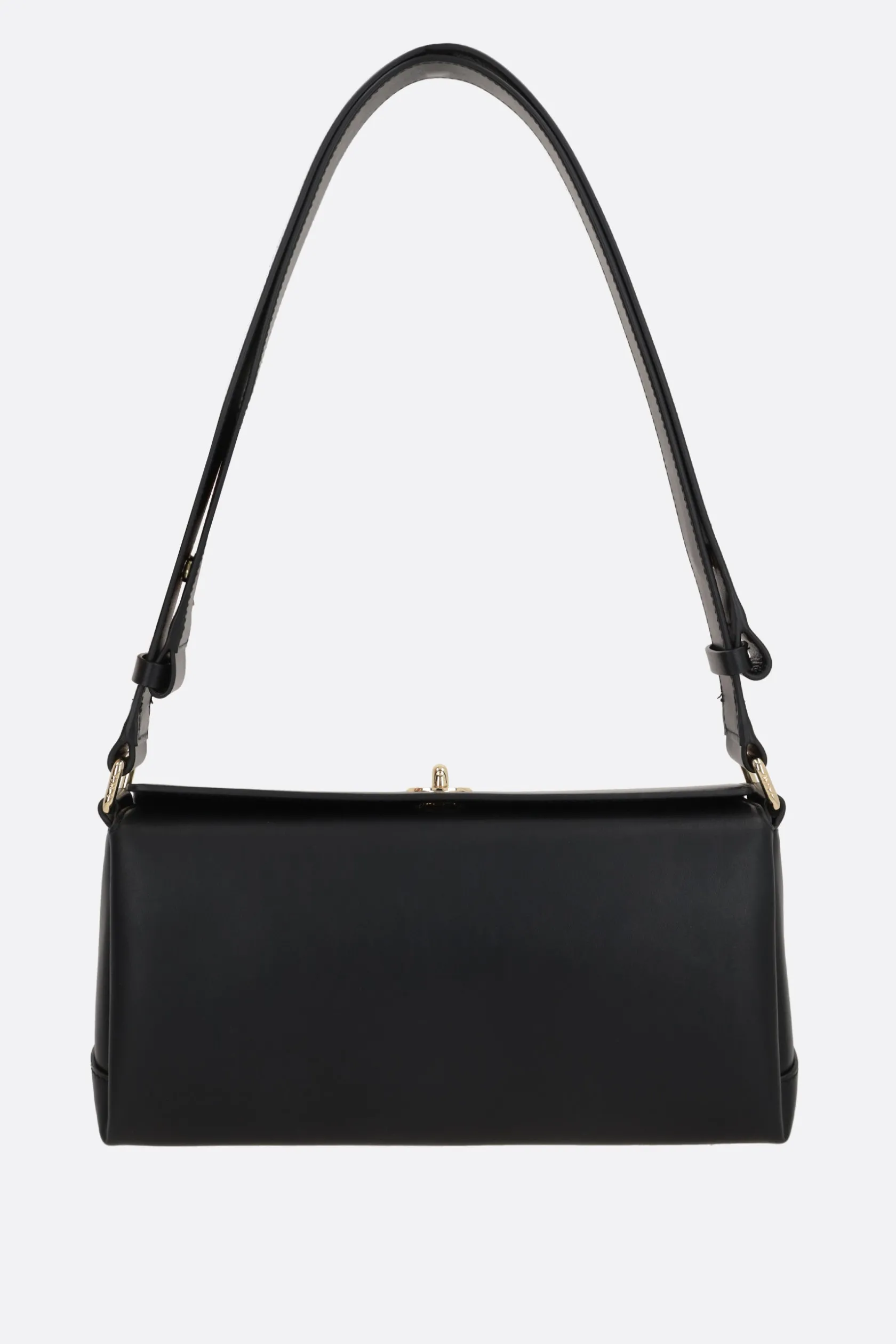 Borse A Tracolla>PLAN C borsa a spalla Baguette in pelle liscia Nero