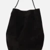 Borse A Tracolla>TOTEME borsa a spalla Belted in suede Marrone
