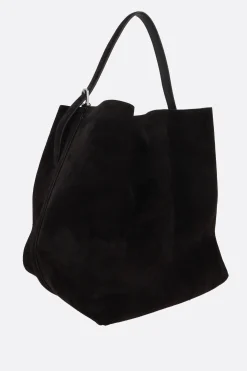 Borse A Tracolla>TOTEME borsa a spalla Belted in suede Marrone