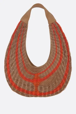 Borse A Tracolla>MARIANA MENDEZ borsa a spalla Bivalda in nappa con elastici Arancione