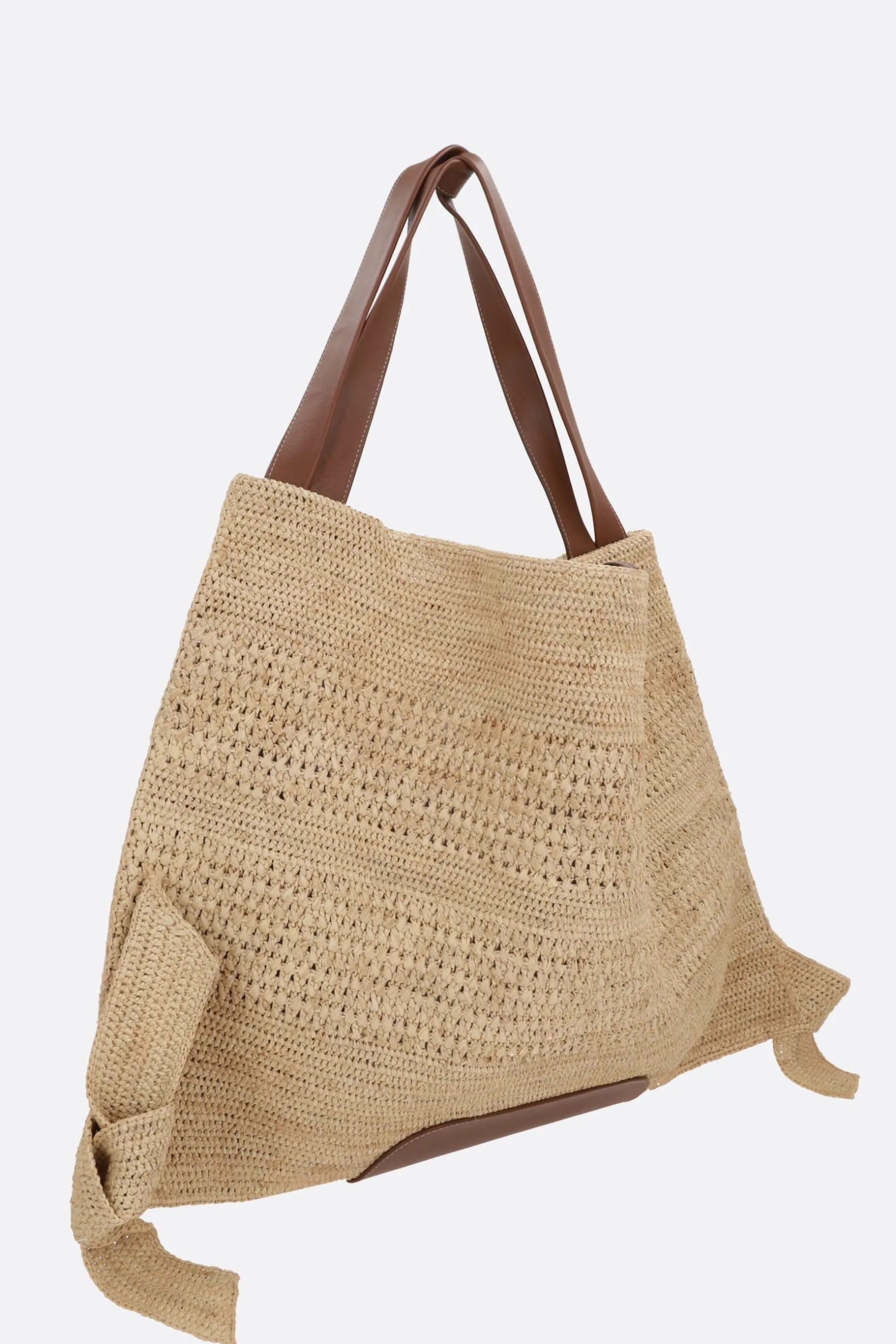Borse A Tracolla>HEREU borsa a spalla Cador in rafia Marrone