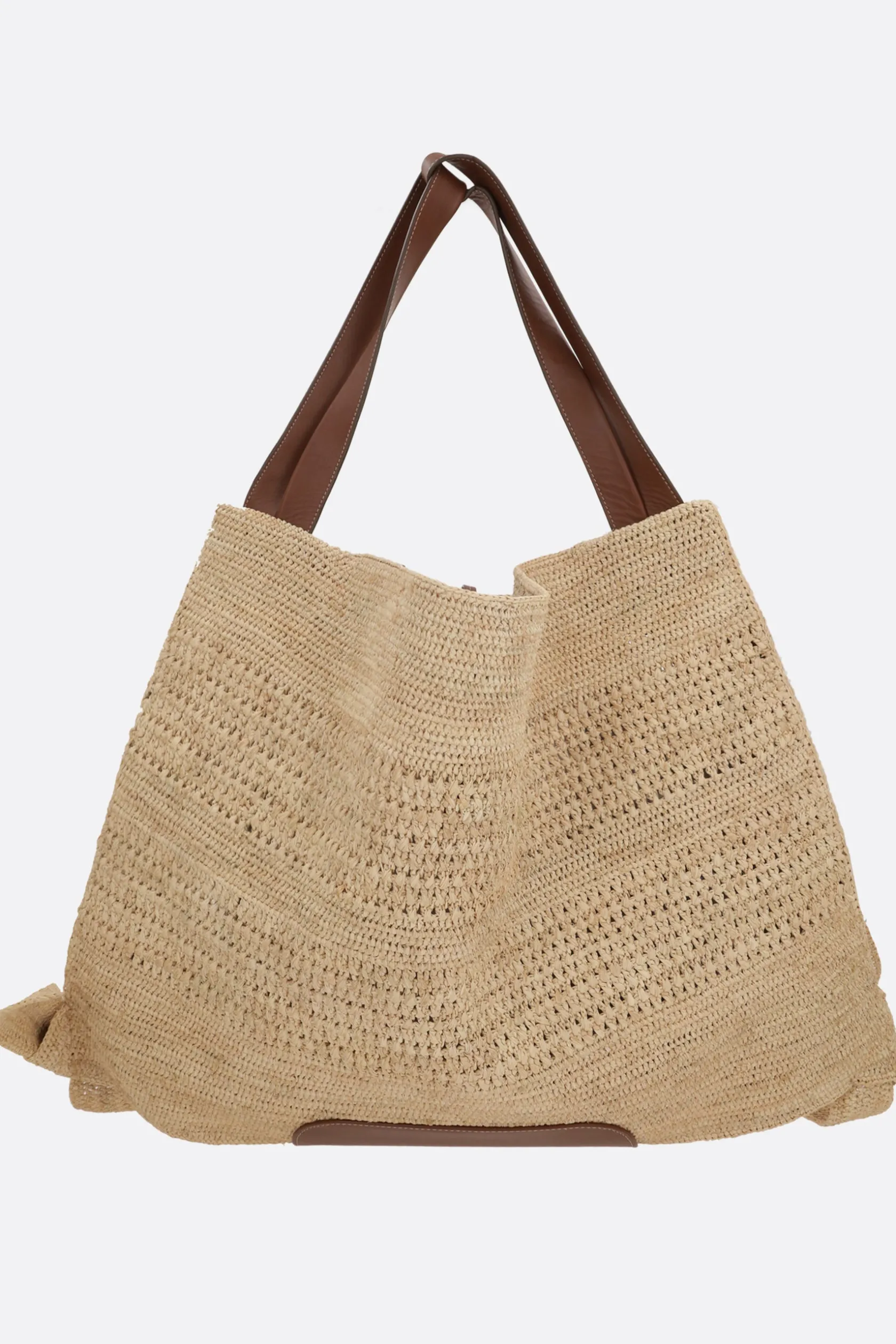 Borse A Tracolla>HEREU borsa a spalla Cador in rafia Marrone