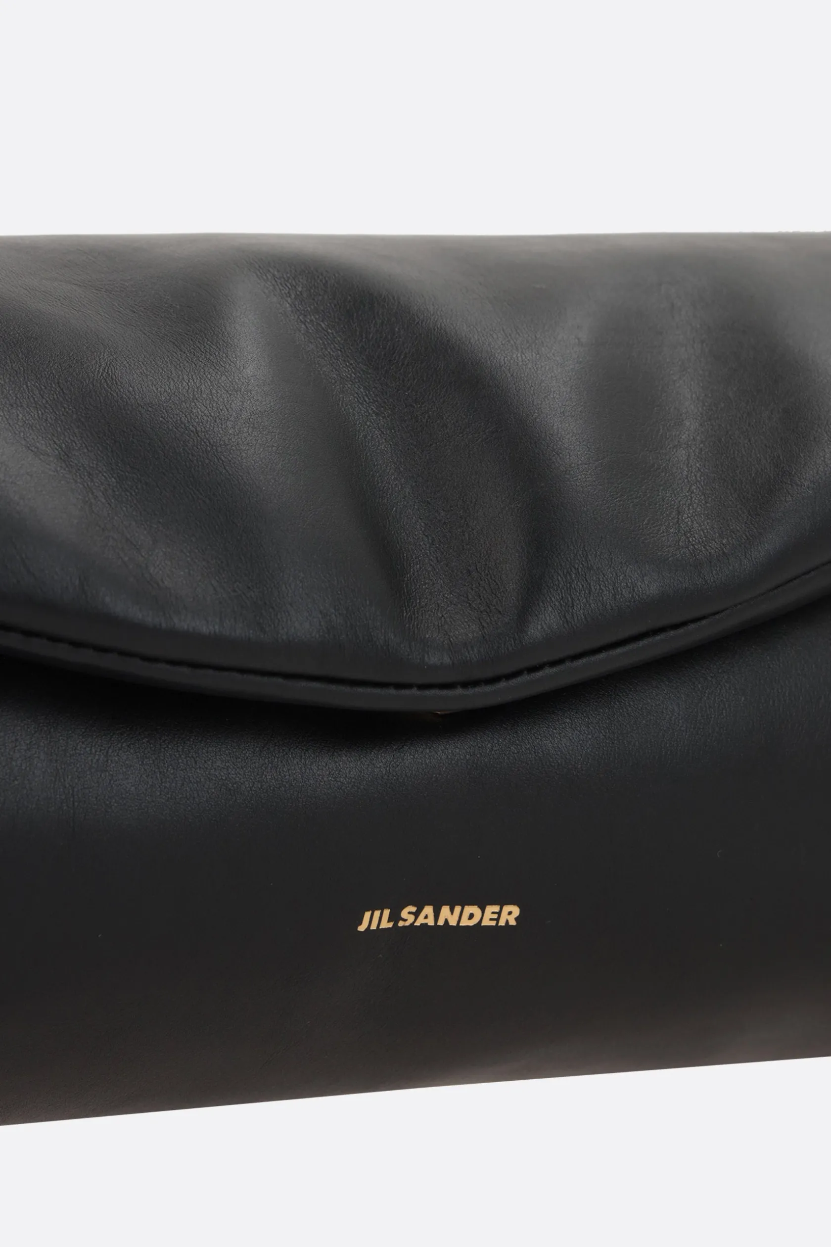 Borse A Tracolla>JIL SANDER borsa a spalla Cannolo small in pelle imbottita Nero