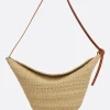 Borse A Mano>INES BRESSAND borsa a spalla Croissant media in fibra naturale Marrone