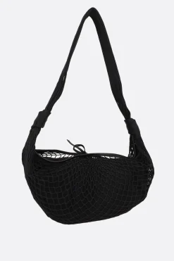 Borse A Tracolla>LEMAIRE borsa a spalla Croissant Filt in rete Nero