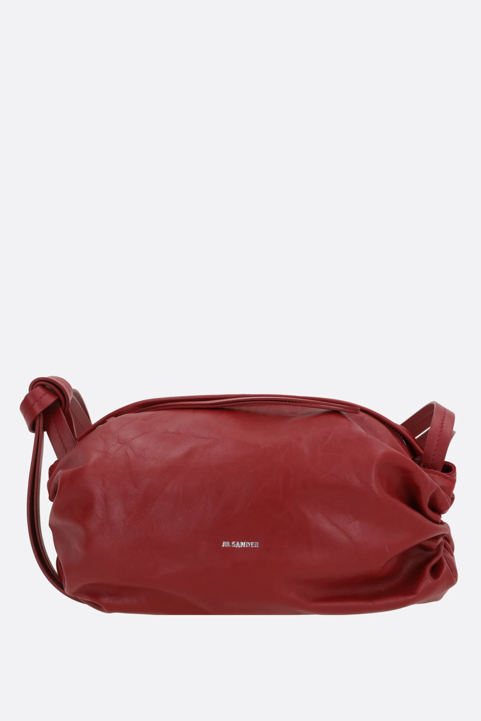 Borse A Tracolla>JIL SANDER borsa a spalla Cushion Small in pelle Paper Rosso