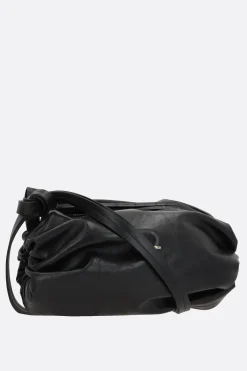 Borse A Tracolla>JIL SANDER borsa a spalla Cushion Small in pelle Paper Nero