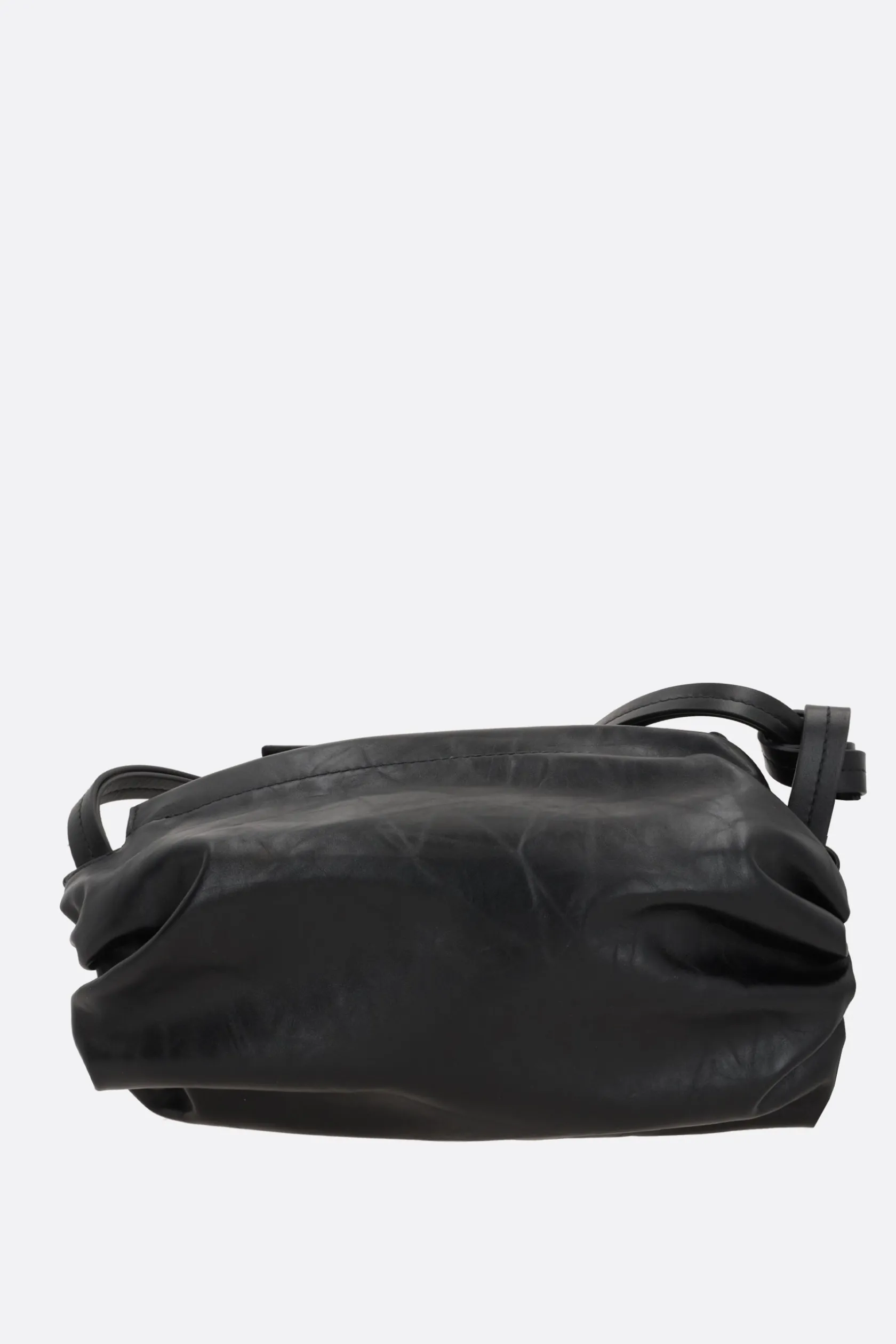 Borse A Tracolla>JIL SANDER borsa a spalla Cushion Small in pelle Paper Nero