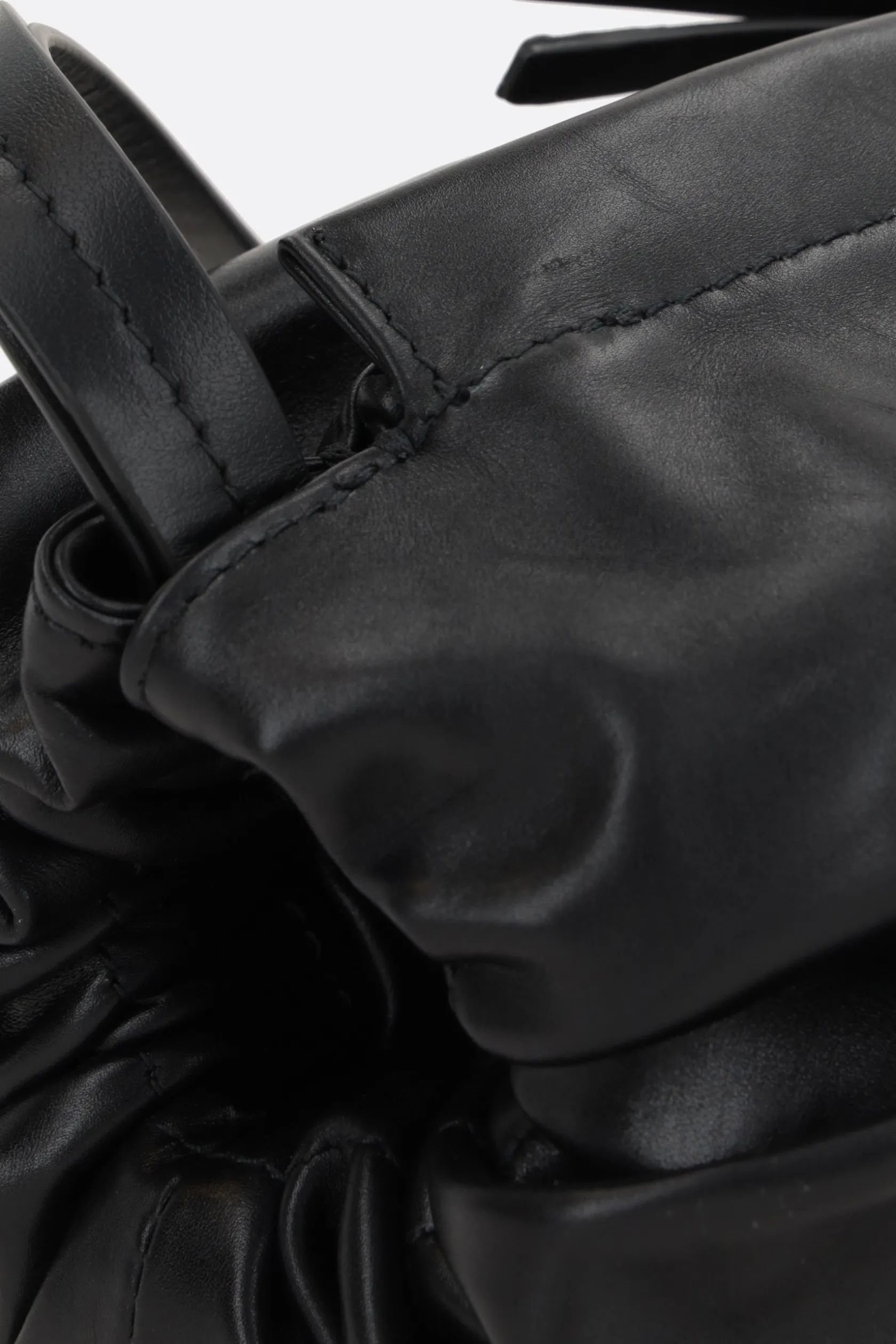Borse A Tracolla>JIL SANDER borsa a spalla Cushion Small in pelle Paper Nero
