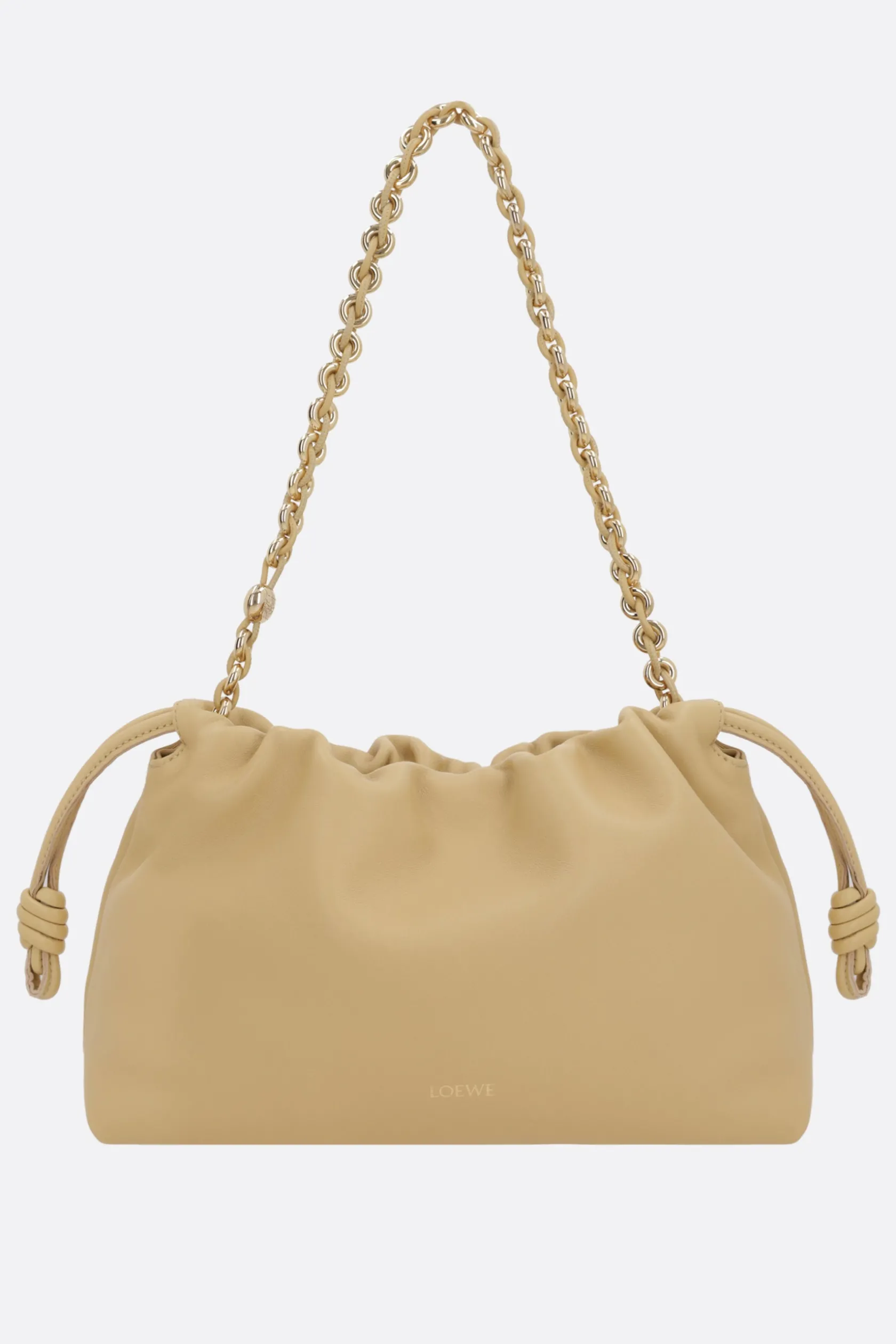 Borse A Tracolla>LOEWE borsa a spalla Flamenco Purse in nappa Neutro