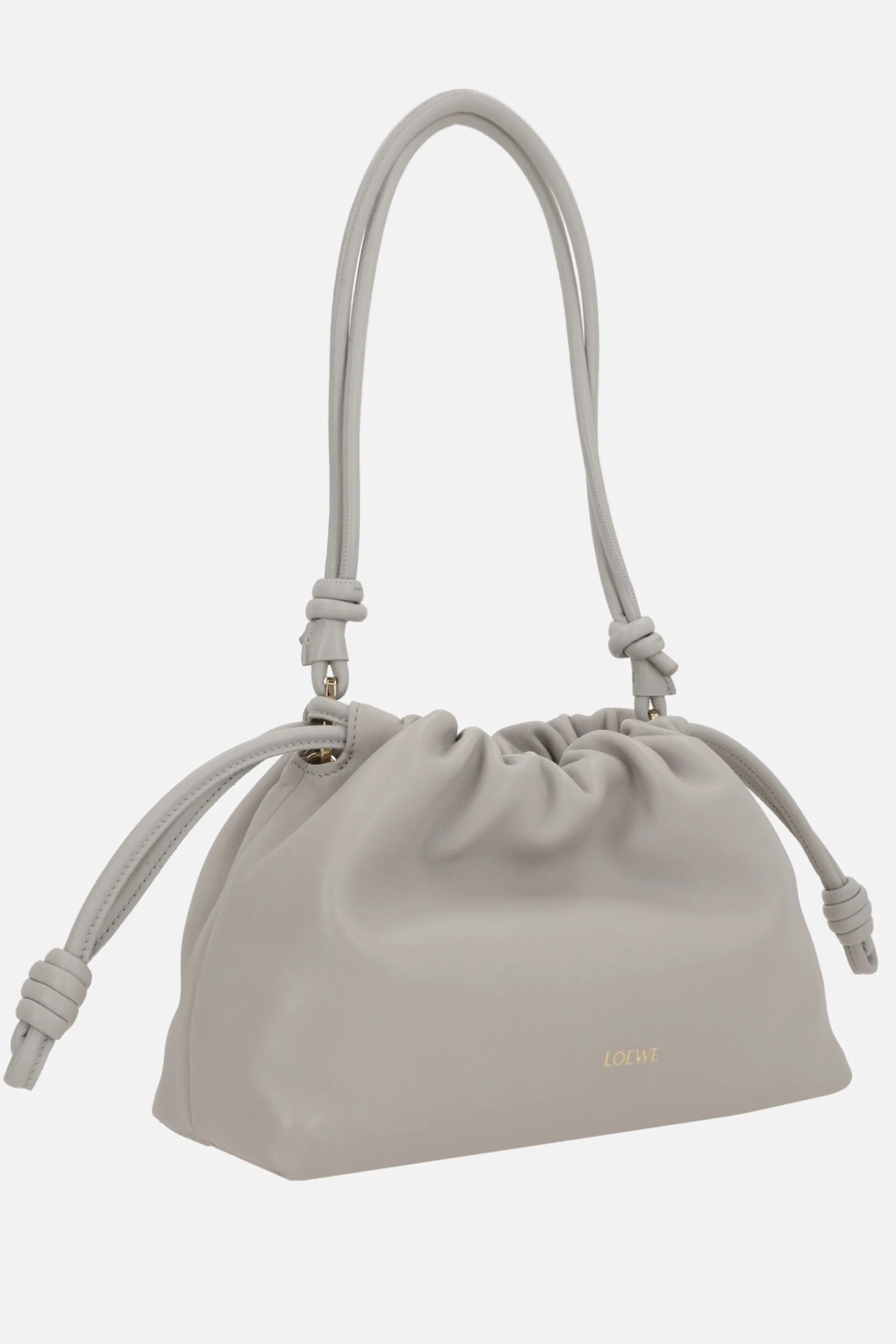 Borse A Tracolla>LOEWE borsa a spalla Flamenco Purse in nappa Grigio