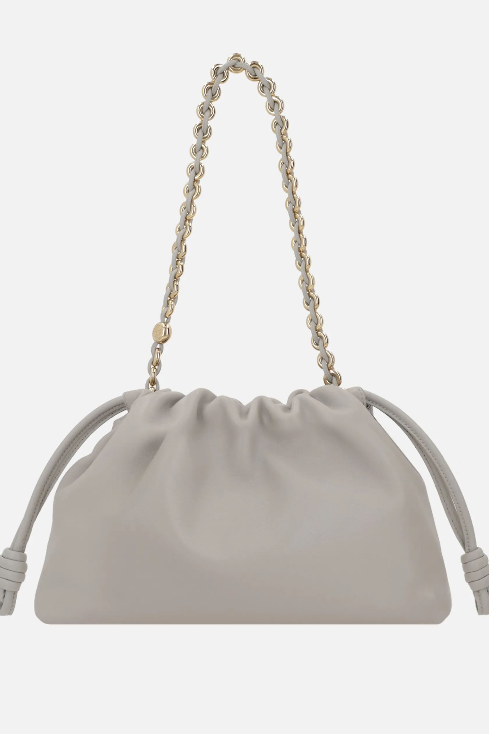 Borse A Tracolla>LOEWE borsa a spalla Flamenco Purse in nappa Grigio