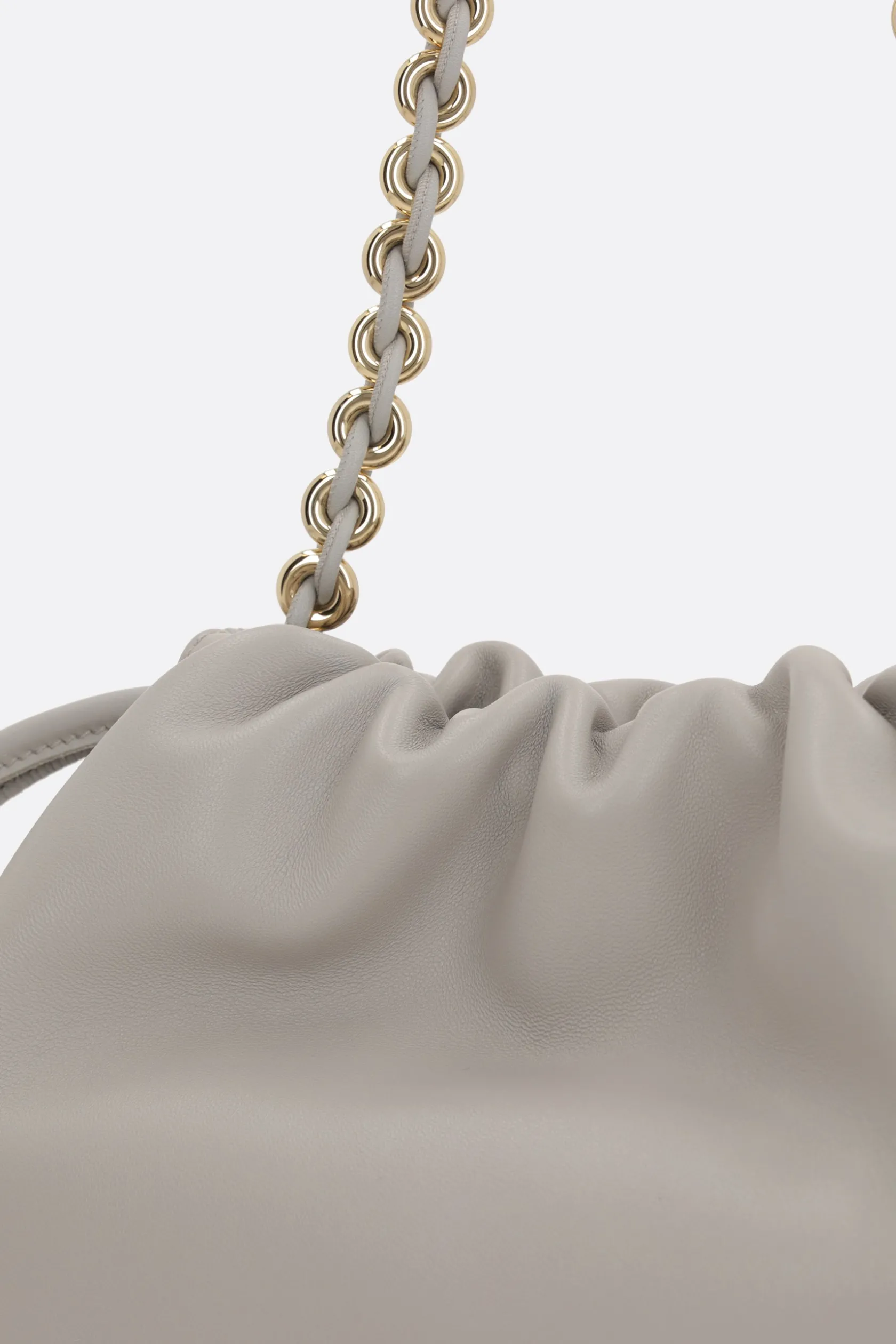 Borse A Tracolla>LOEWE borsa a spalla Flamenco Purse in nappa Grigio