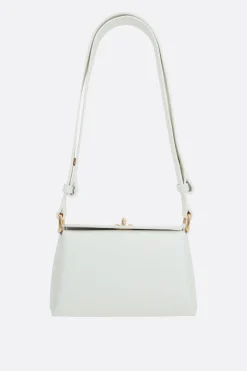 Borse A Tracolla>PLAN C borsa a spalla Folded mini in pelle liscia Bianco