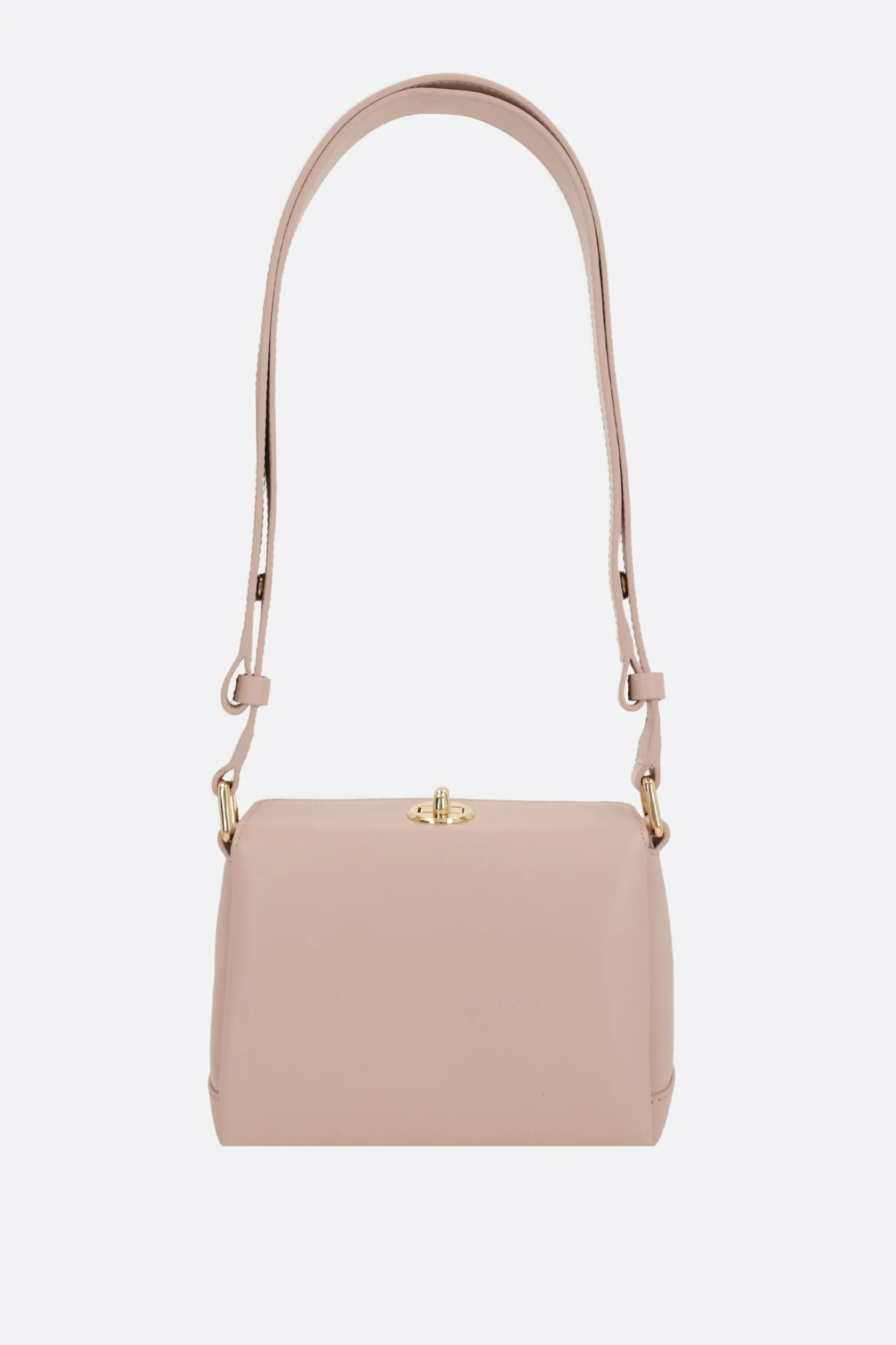 Borse A Tracolla>PLAN C borsa a spalla Folded mini in pelle liscia Rosa