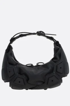Borse A Tracolla>INNERRAUM borsa a spalla Half Moon small in ecopelle e gomma Nero