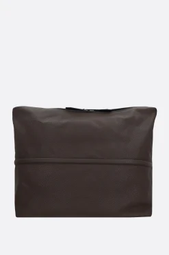 Borse A Tracolla>DRIES VAN NOTEN borsa a spalla Holdall in pelle martellata Marrone