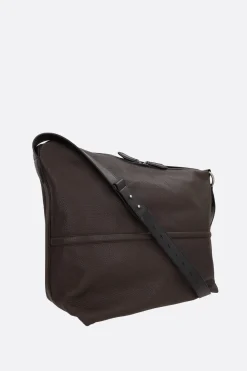 Borse A Tracolla>DRIES VAN NOTEN borsa a spalla Holdall in pelle martellata Marrone