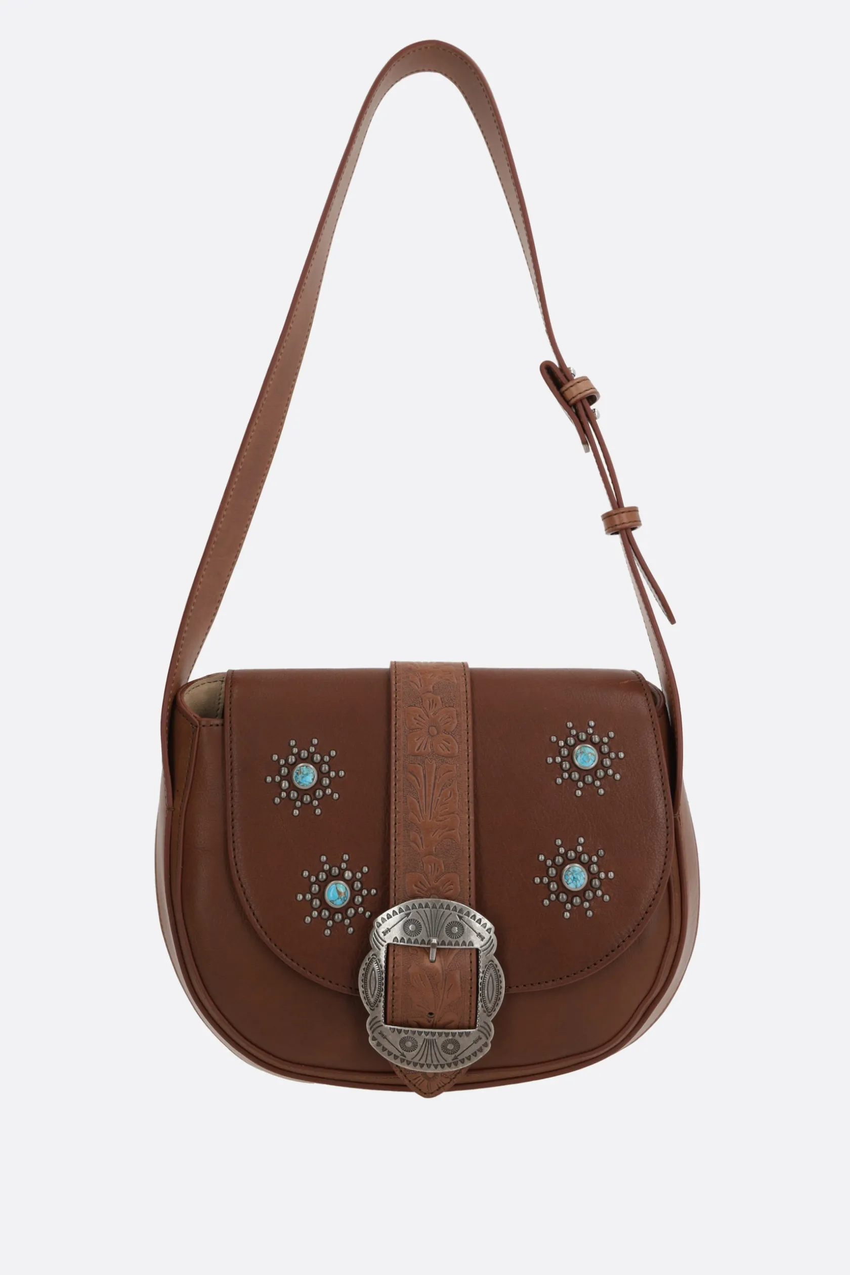 Borse A Tracolla>HTC LOS ANGELES borsa a spalla Joan in pelle vintage Marrone
