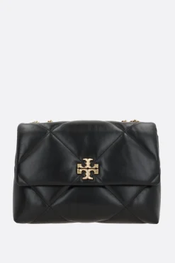 Borse A Tracolla>TORY BURCH borsa a spalla Kira small in pelle matelassé Nero