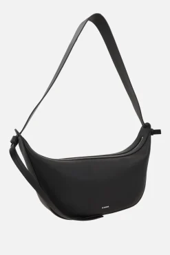 Borse A Tracolla>JIL SANDER borsa a spalla Knot in pelle liscia Nero