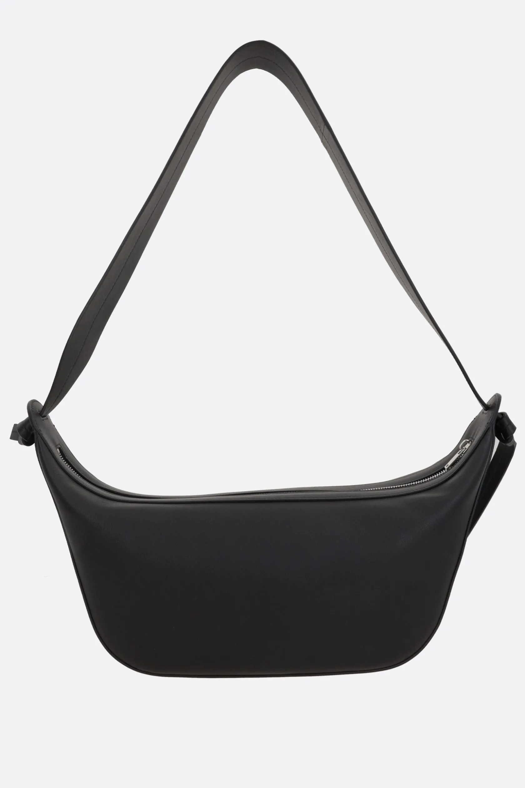 Borse A Tracolla>JIL SANDER borsa a spalla Knot in pelle liscia Nero