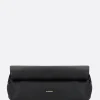 Borse A Tracolla>JIL SANDER borsa a spalla Rollup small in pelle liscia Nero
