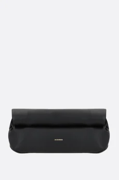 Borse A Tracolla>JIL SANDER borsa a spalla Rollup small in pelle liscia Nero