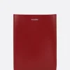 Borse A Tracolla>JIL SANDER borsa a spalla Tangle small in pelle liscia Rosso