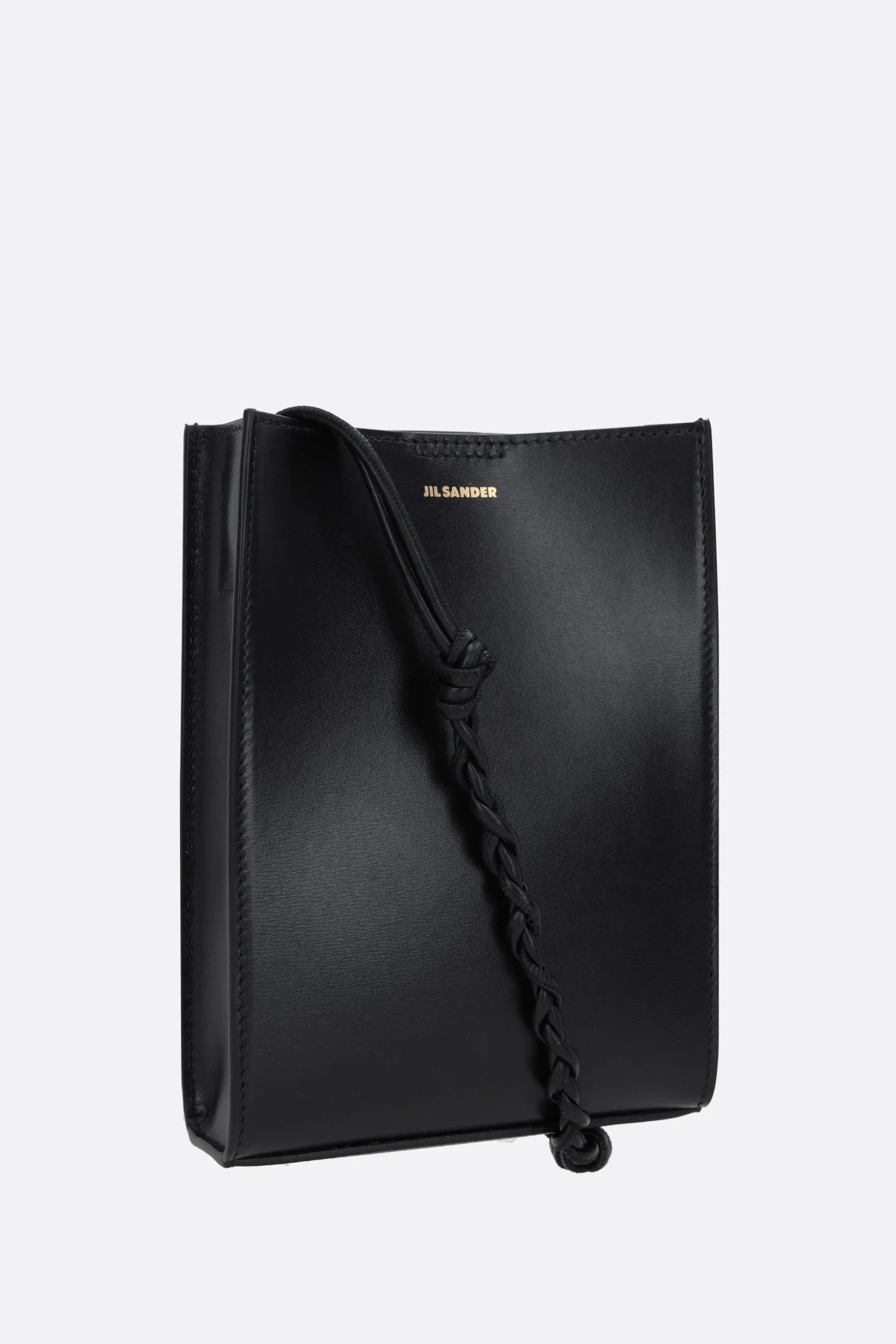 Borse A Tracolla>JIL SANDER borsa a spalla Tangle small in pelle liscia Nero