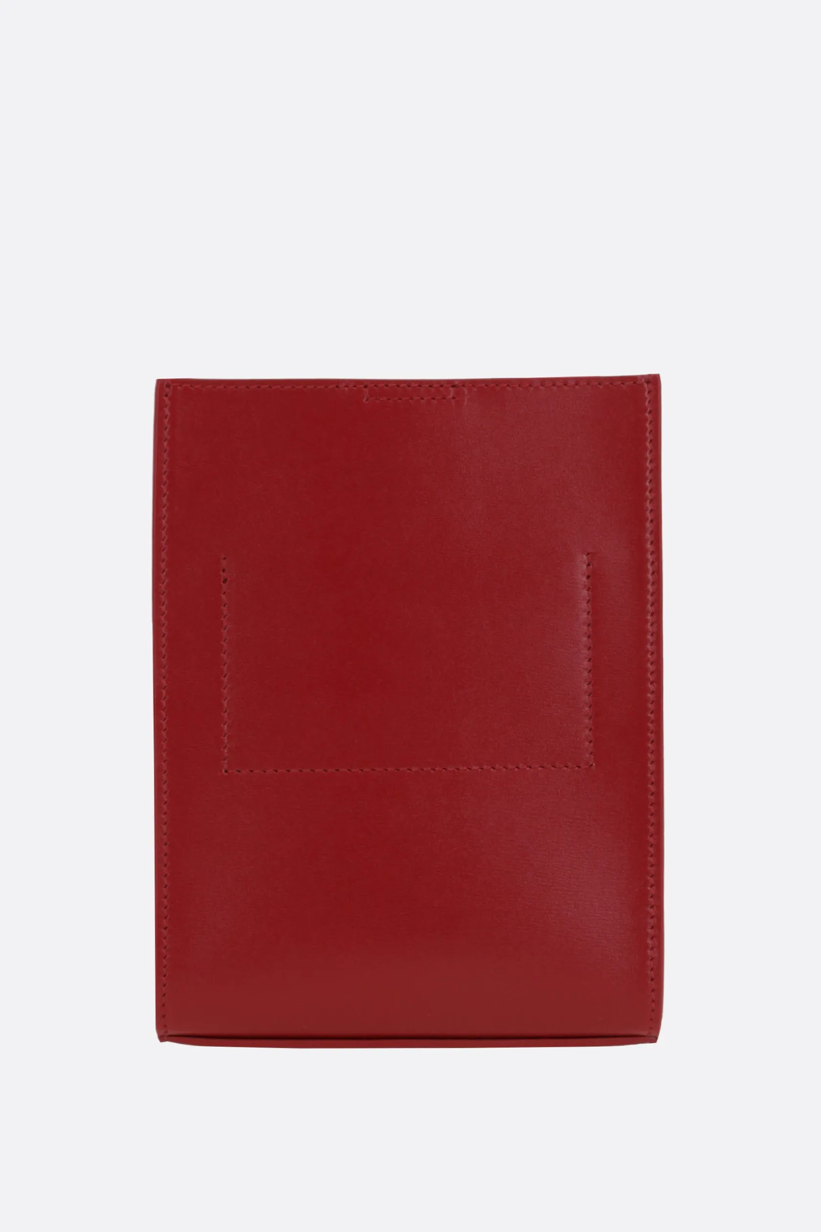 Borse A Tracolla>JIL SANDER borsa a spalla Tangle small in pelle liscia Rosso