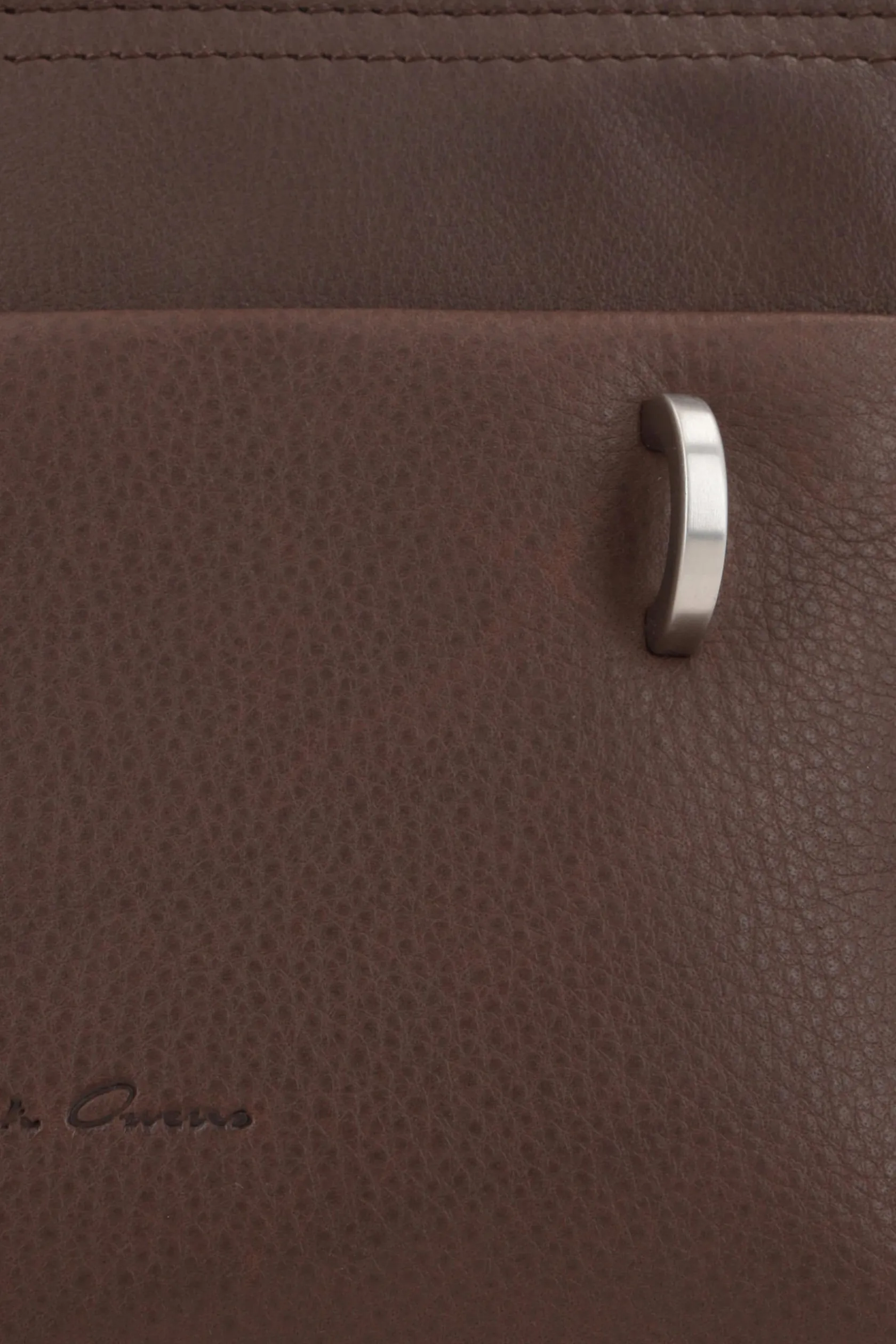 Borse A Tracolla>RICK OWENS borsa a tracolla Adri small in pelle martellata Marrone