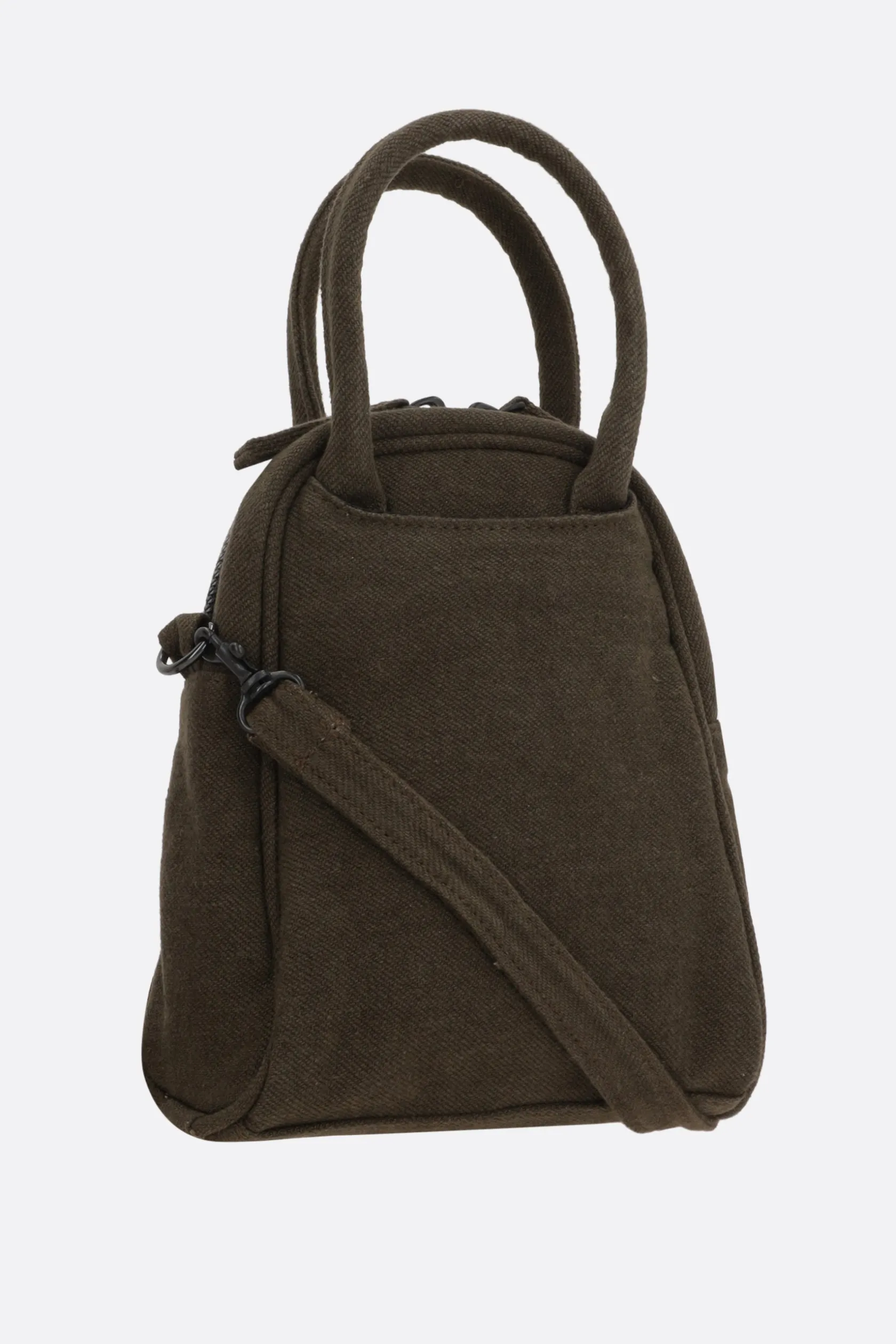 Borse A Tracolla>Y'S borsa a tracolla Boston Type mini in gabardine Marrone