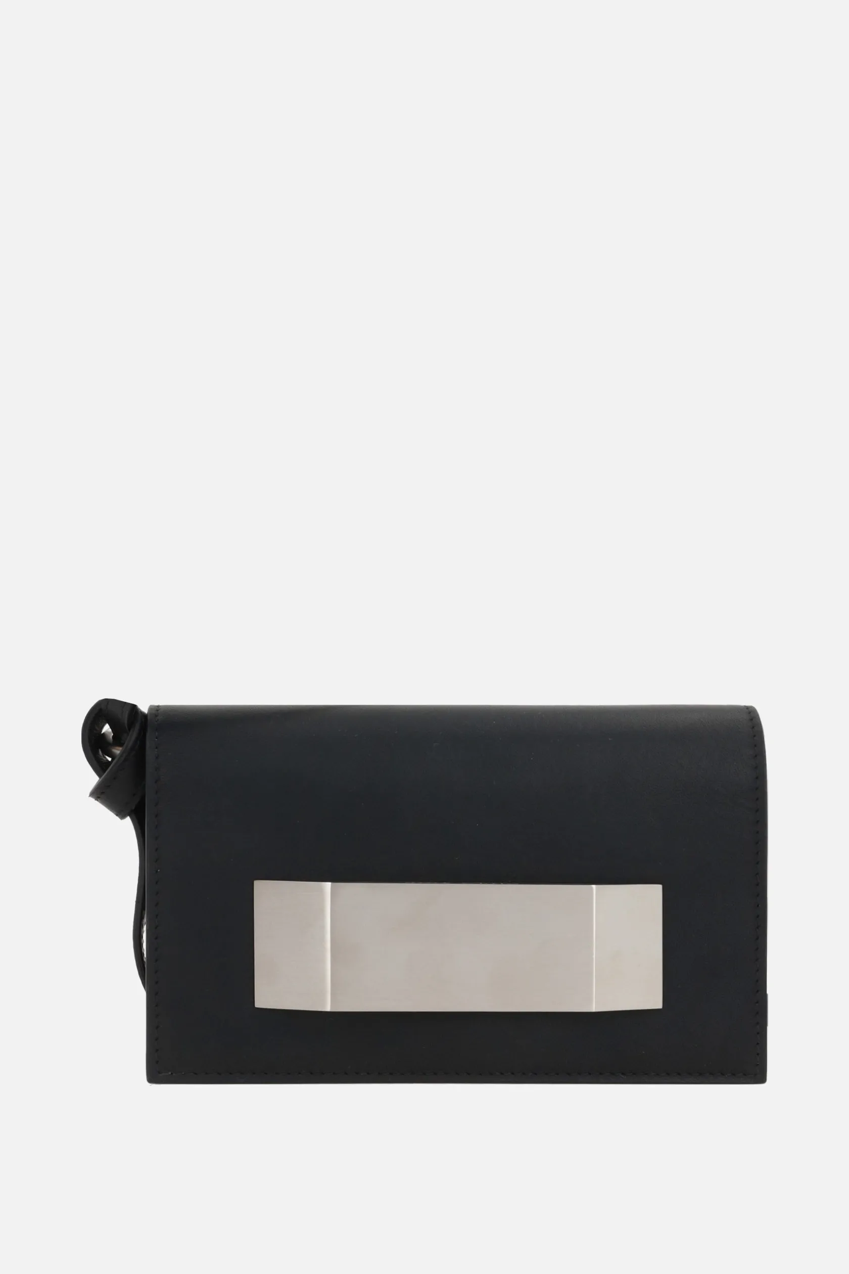 Borse A Tracolla>RICK OWENS borsa a tracolla in pelle liscia Nero
