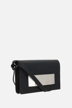 Borse A Tracolla>RICK OWENS borsa a tracolla in pelle liscia Nero