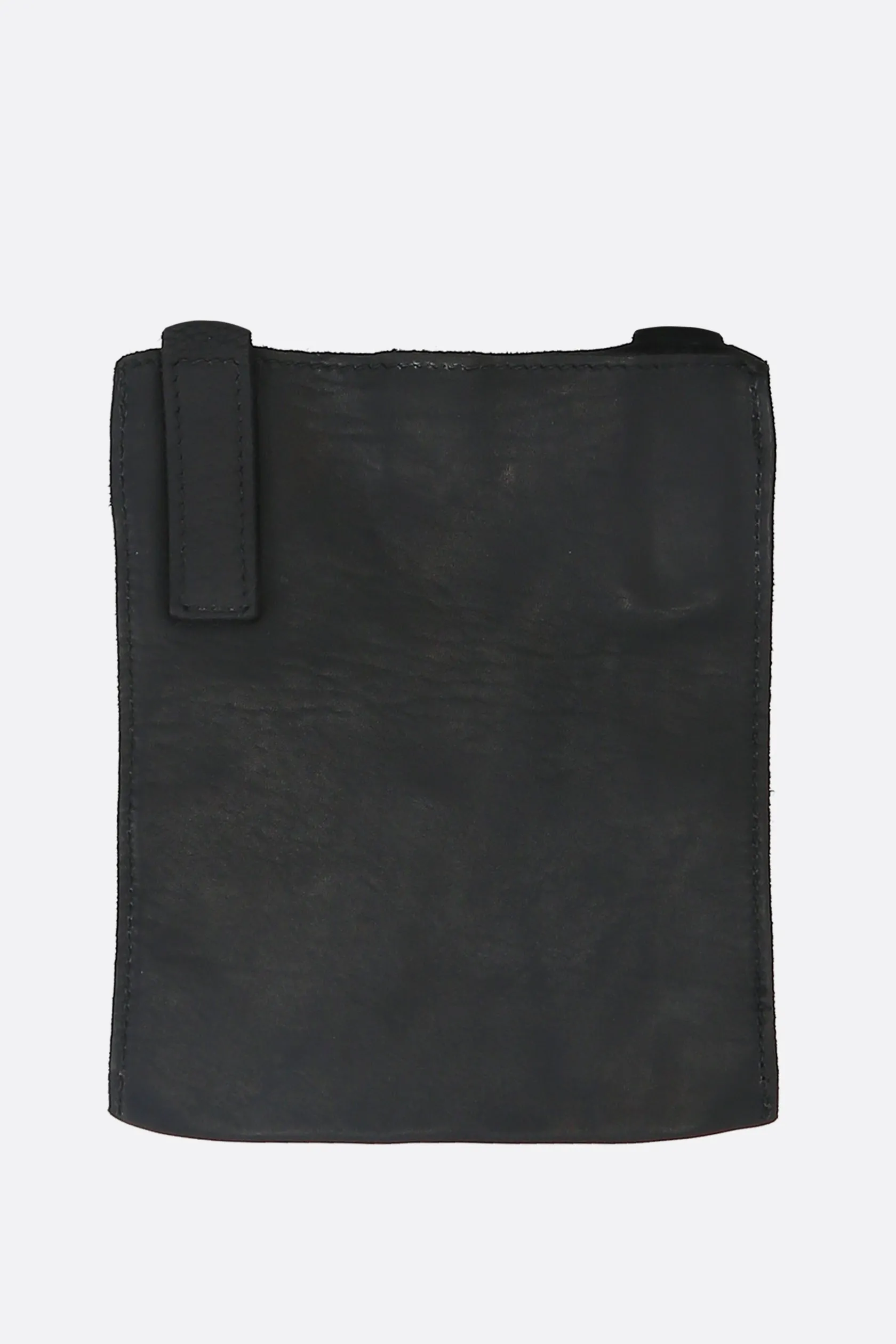 Borse A Tracolla>GUIDI borsa a tracolla mini in pelle liscia Nero
