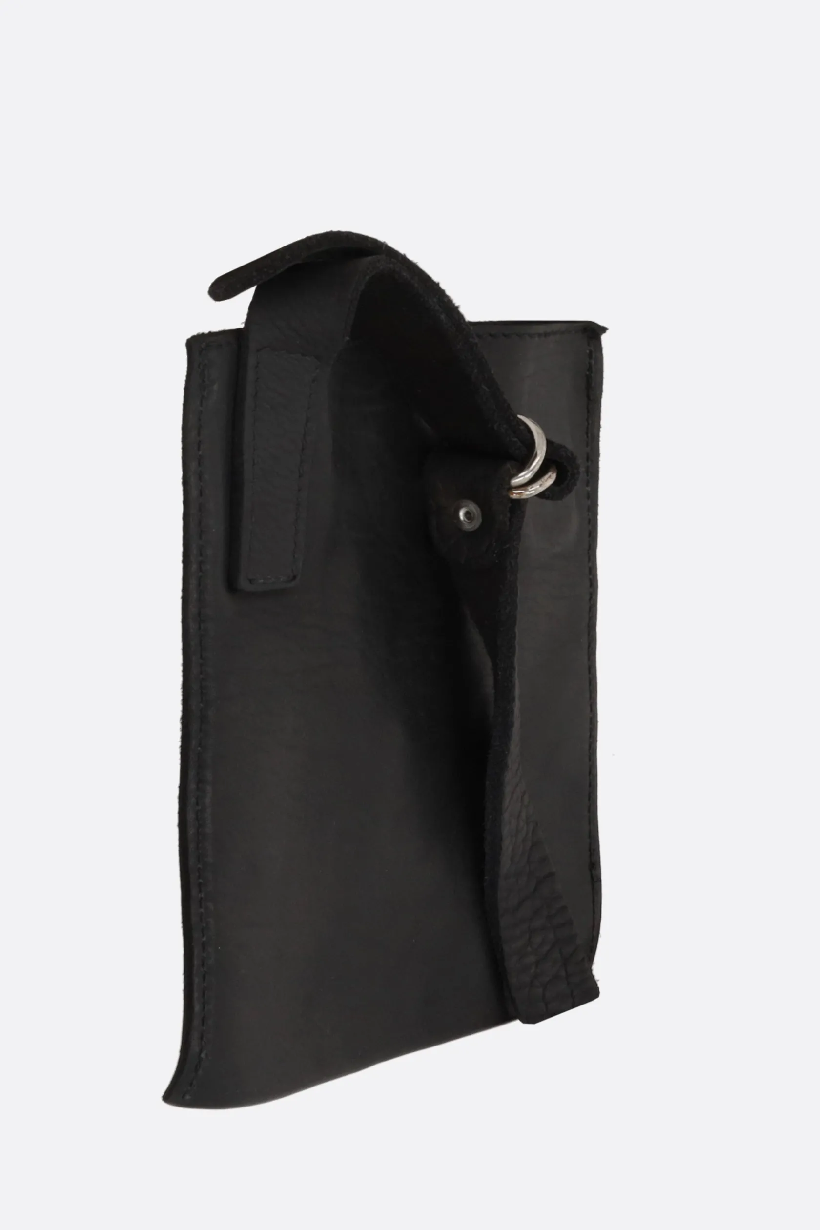 Borse A Tracolla>GUIDI borsa a tracolla mini in pelle liscia Nero