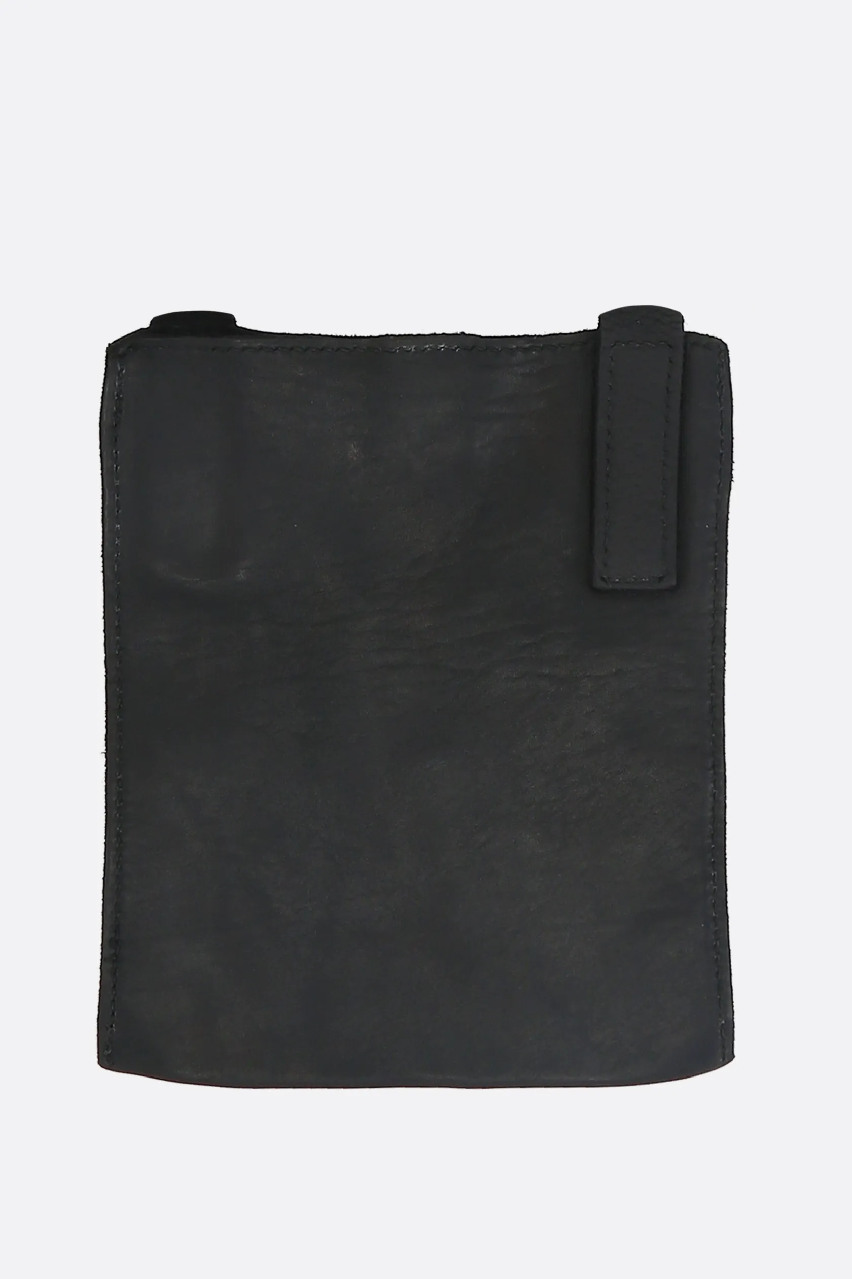 Borse A Tracolla>GUIDI borsa a tracolla mini in pelle liscia Nero
