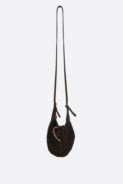 Borse A Tracolla>MARIANA MENDEZ borsa a tracolla Palloncino in tessuto con elastici Marrone