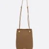 Borse A Tracolla>LOEWE borsa a tracolla Pebble in pelle liscia Marrone