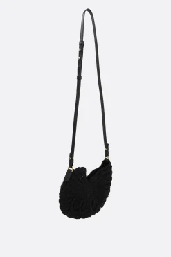 Borse A Tracolla>CHLOÉ borsa a tracolla Sea Treasures all'uncinetto Nero