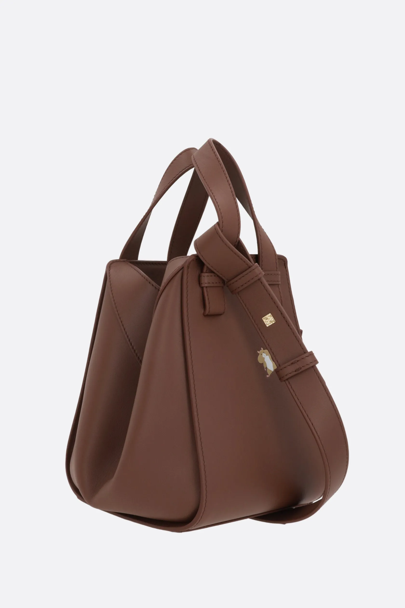 Borse A Mano>LOEWE borsa compatta Hammock Hamster in nappa Marrone
