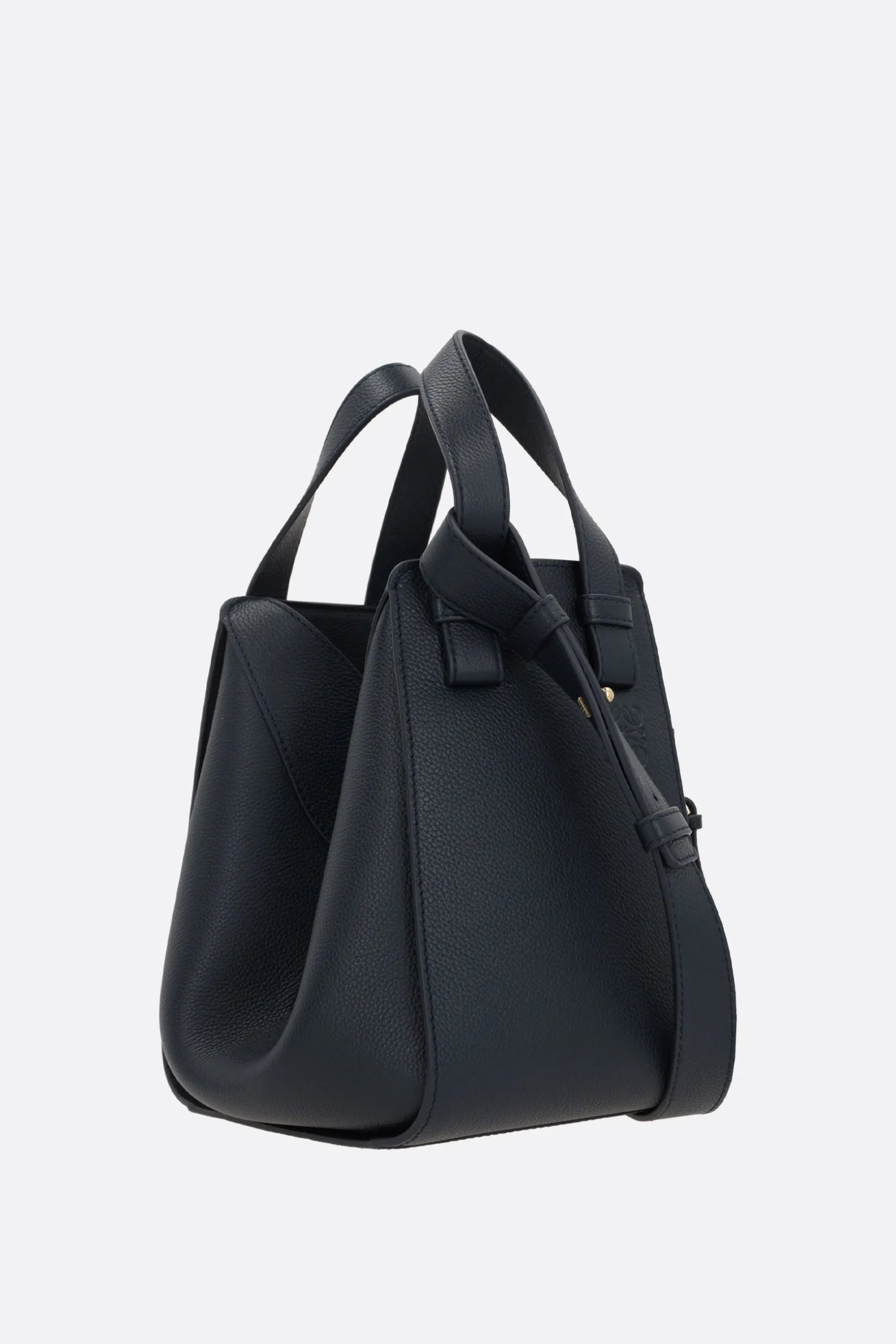 Borse A Mano>LOEWE borsa compatta Hammock in pelle martellata Blu