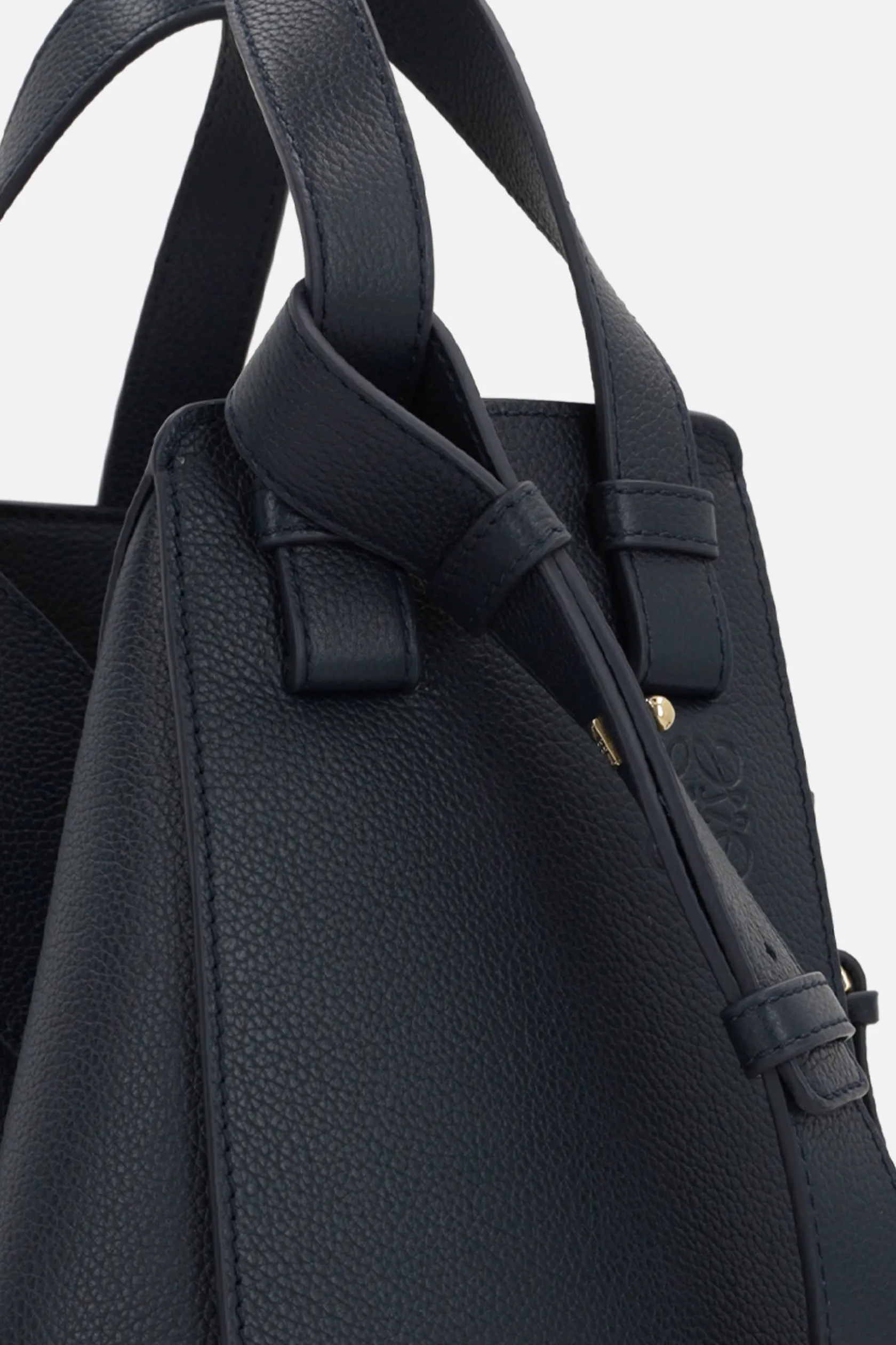 Borse A Mano>LOEWE borsa compatta Hammock in pelle martellata Blu